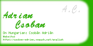 adrian csoban business card