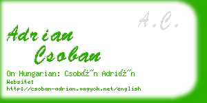 adrian csoban business card